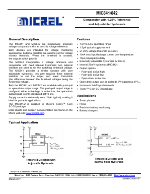 MIC841NYC5 Datasheet PDF Micrel