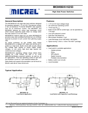 MIC94062BC6 Datasheet PDF Micrel