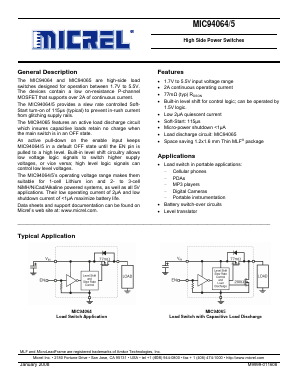 MIC94065 Datasheet PDF Micrel