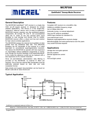 MICRF008YM Datasheet PDF Micrel