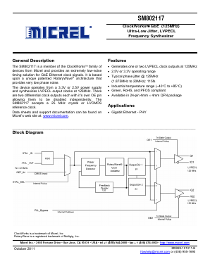 SM802117UMG Datasheet PDF Micrel