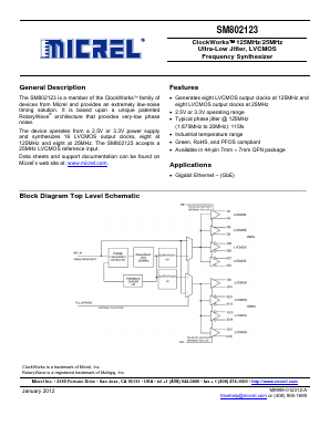 SM802123UMGTR Datasheet PDF Micrel