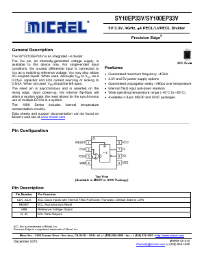 SY100EP33VZC Datasheet PDF Micrel
