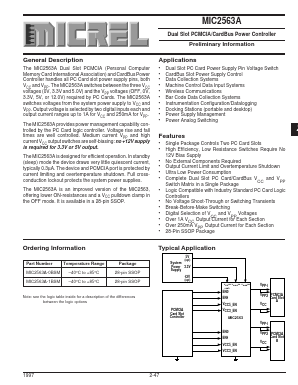 MIC2563A-0BSM Datasheet PDF Micrel