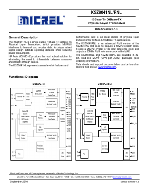 SI-46001 Datasheet PDF Micrel