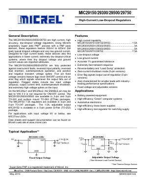 MIC29300 Datasheet PDF Micrel