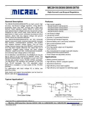 MIC29302AWUTR Datasheet PDF Micrel
