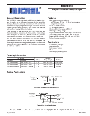 MIC79050-4.2YMM Datasheet PDF Micrel