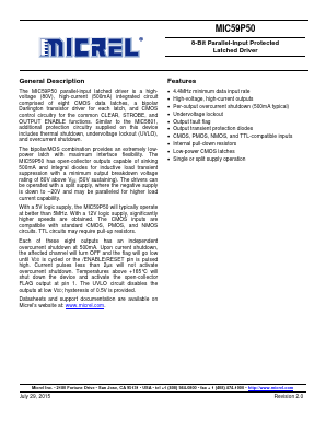 MIC59P50YWM Datasheet PDF Micrel