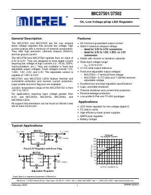 MIC37501-2.5BR Datasheet PDF Micrel