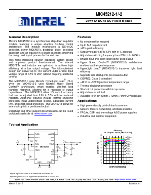 MIC45212-1YMPTR Datasheet PDF Micrel