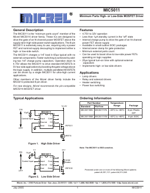 MIC5011 Datasheet PDF Micrel