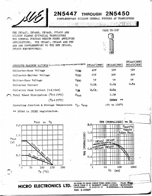 2N5449 Datasheet PDF Micro Electronics