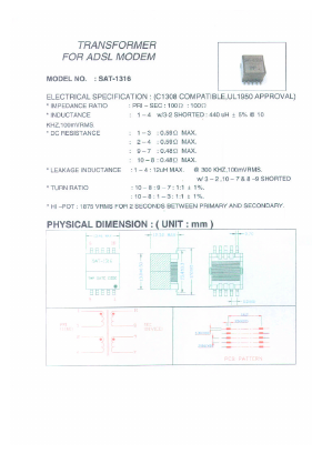 SAT-1316 Datasheet PDF Micro Electronics