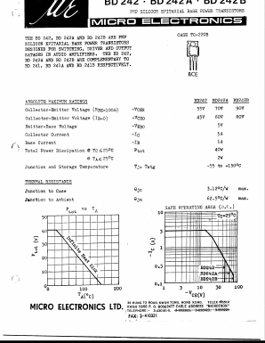 BD242 Datasheet PDF Micro Electronics