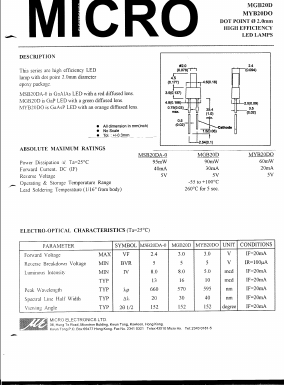 MSB20DA-0_ Datasheet PDF Micro Electronics