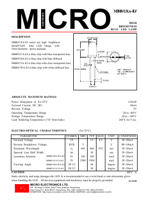 MBB51XA-EJ Datasheet PDF Micro Electronics