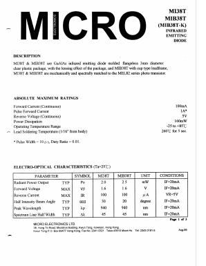 MIB38T-K Datasheet PDF Micro Electronics