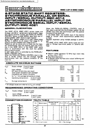 MMC4014 Datasheet PDF Micro Electronics