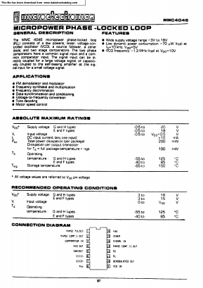 MMC4046 Datasheet PDF Micro Electronics