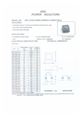 SPC-0703P-470 Datasheet PDF Micro Electronics