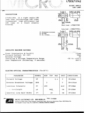 L72CB1STA2 Datasheet PDF Micro Electronics