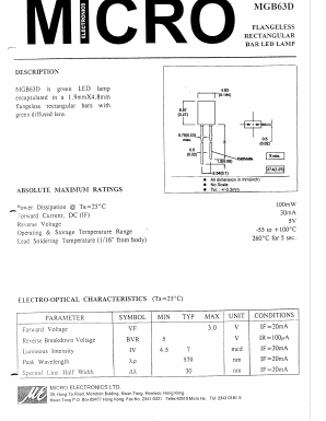 MGB63D Datasheet PDF Micro Electronics