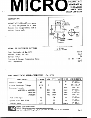 MUB90TA-2 Datasheet PDF Micro Electronics