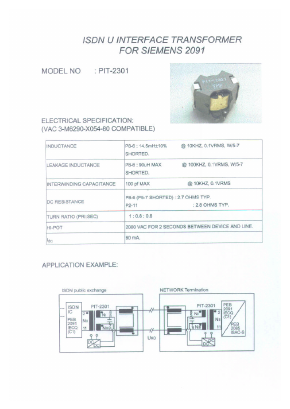 PIT-2301 Datasheet PDF Micro Electronics
