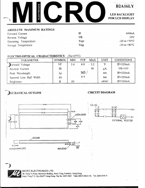 B2A16LY Datasheet PDF Micro Electronics