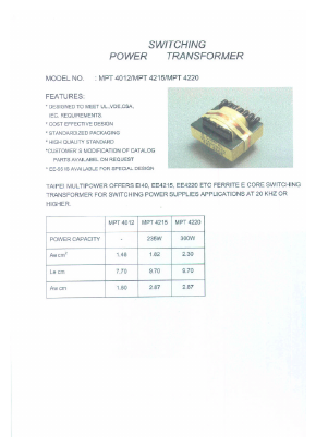 MPT4215-1 Datasheet PDF Micro Electronics