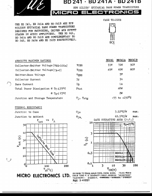BD241 Datasheet PDF Micro Electronics