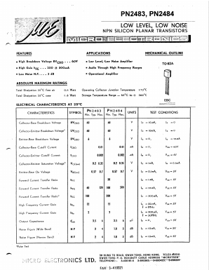 PN2484 Datasheet PDF Micro Electronics