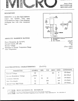 MSB64TA-1 Datasheet PDF Micro Electronics