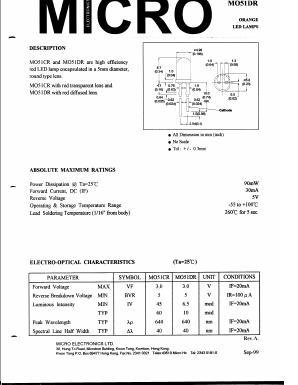MO51DR Datasheet PDF Micro Electronics