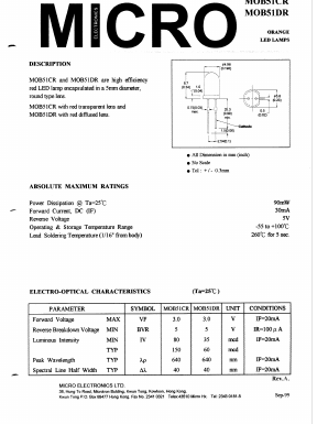 MOB51DR Datasheet PDF Micro Electronics