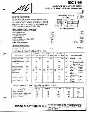 BC146 Datasheet PDF Micro Electronics