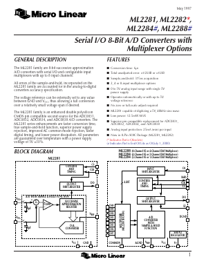 ML2282BCP Datasheet PDF Micro Linear Corporation