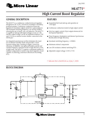 ML4771ES Datasheet PDF Micro Linear Corporation
