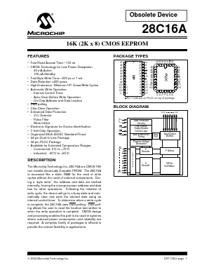 28C16A-20I/P Datasheet PDF Microchip Technology