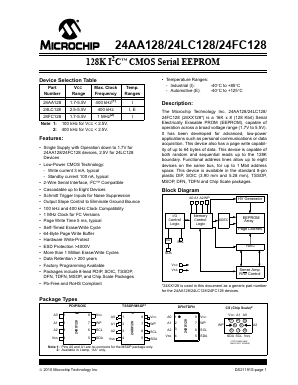 24FC128TEP Datasheet PDF Microchip Technology