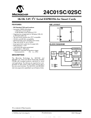 24C02SC-/W08 Datasheet PDF Microchip Technology