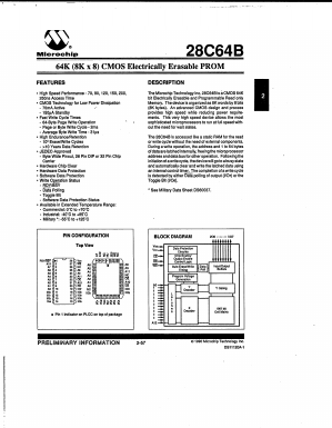 28C64B-20ID Datasheet PDF Microchip Technology