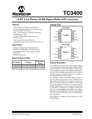TC3400VPA Datasheet PDF Microchip Technology
