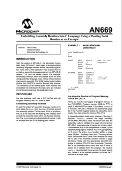 AN669 Datasheet PDF Microchip Technology