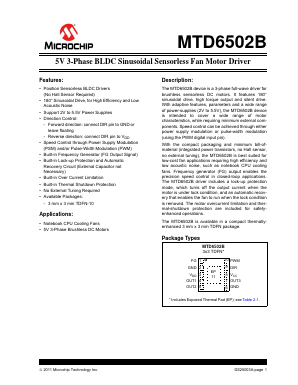 MTD6502B-LC1-01 Datasheet PDF Microchip Technology