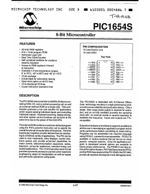 PIC1654S-I Datasheet PDF Microchip Technology