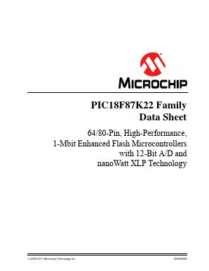 PIC18F65K22T-E Datasheet PDF Microchip Technology