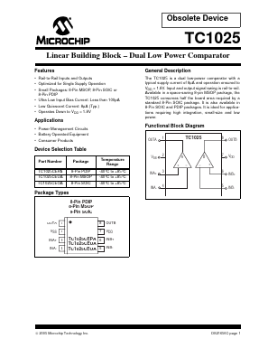 TC1025CEUA Datasheet PDF Microchip Technology