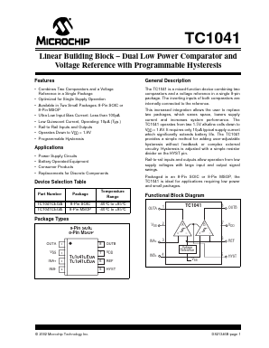 TC1041 Datasheet PDF Microchip Technology